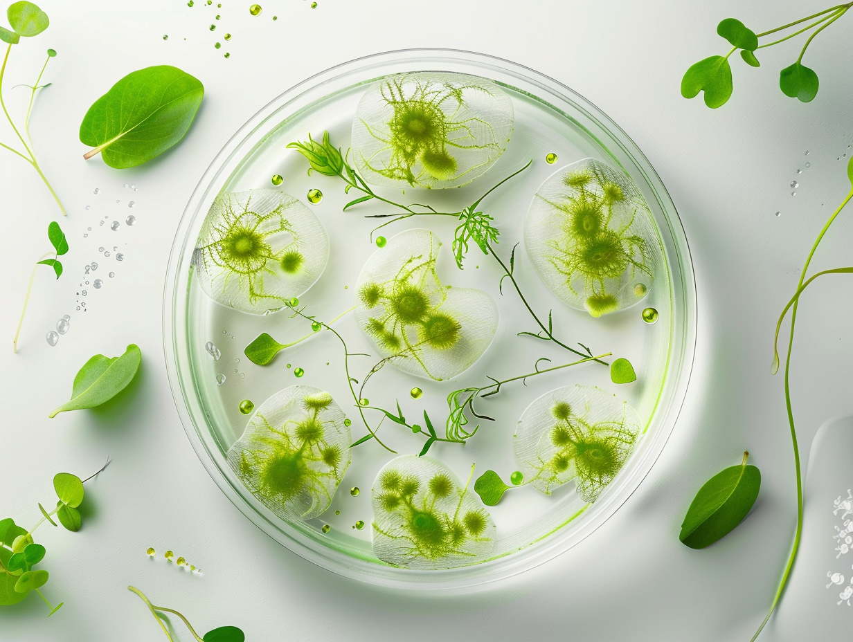 Plant cell culture in petri dish